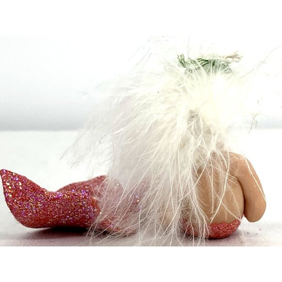 Mermaid Ornament Pixie Fairy Troll Handmade Polymer Clay 3.5" - Picture 5 of 7